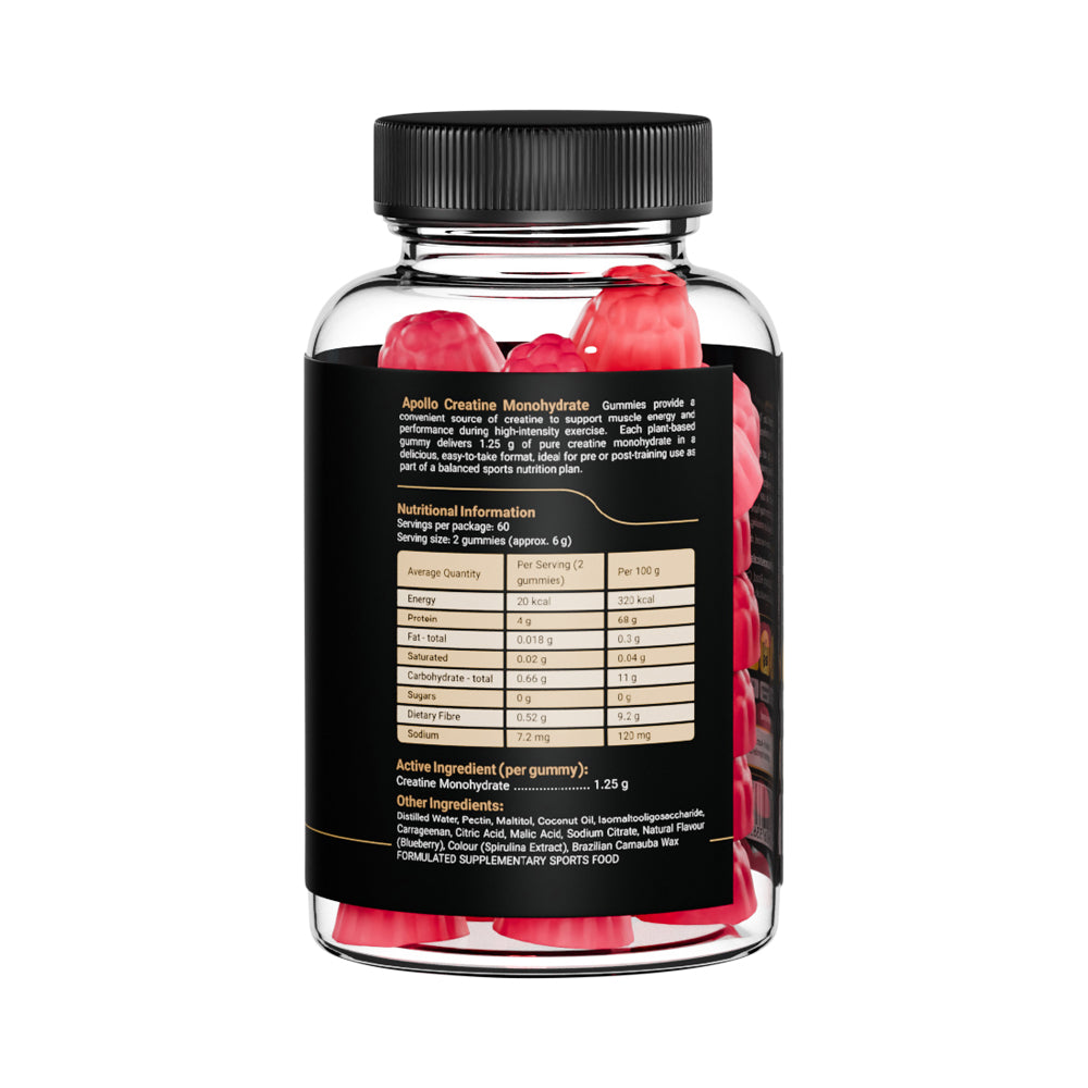 Apollo Creatine Monohydrate Gummies Watermelon 120pk
