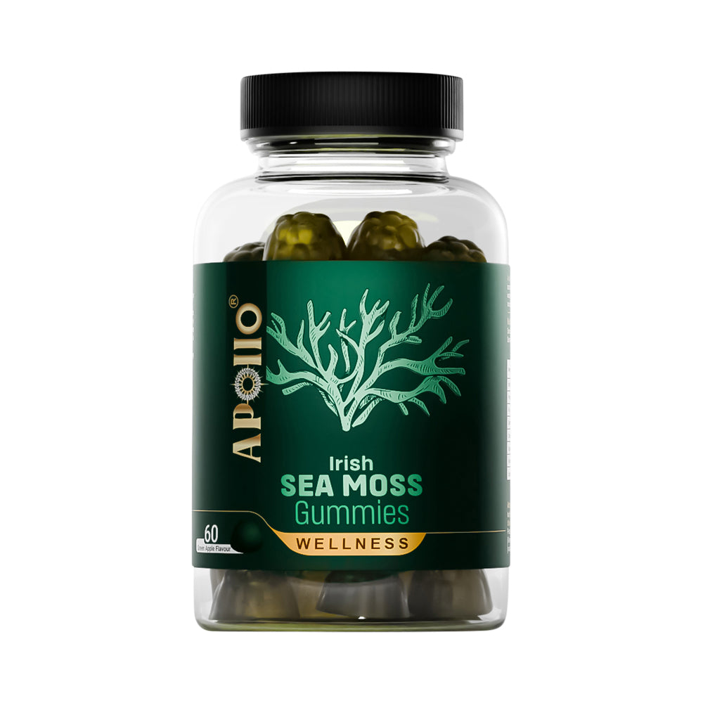 Apollo Irish Sea Moss Gummies Green Apple 60pk