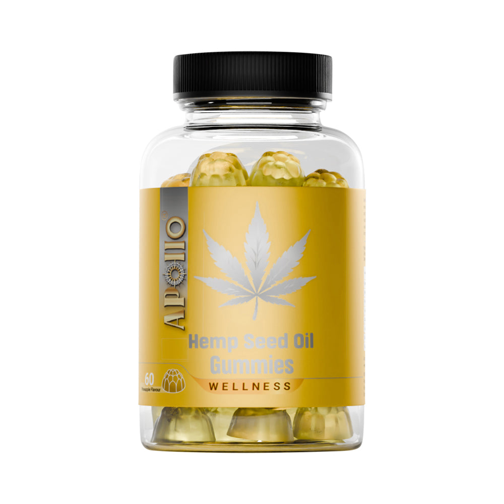 Apollo Hemp Seed Oil Gummies Pineapple 60pk