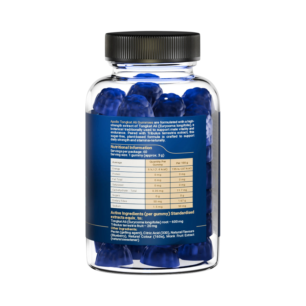 Apollo Tongkat Ali Gummies Blueberry 60pk