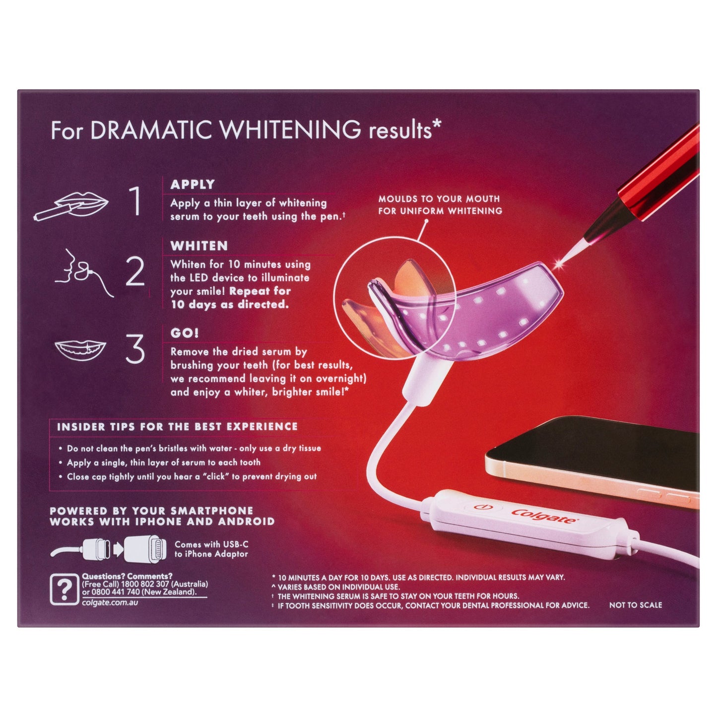 Colgate Optic White Comfort Fit Led Kit