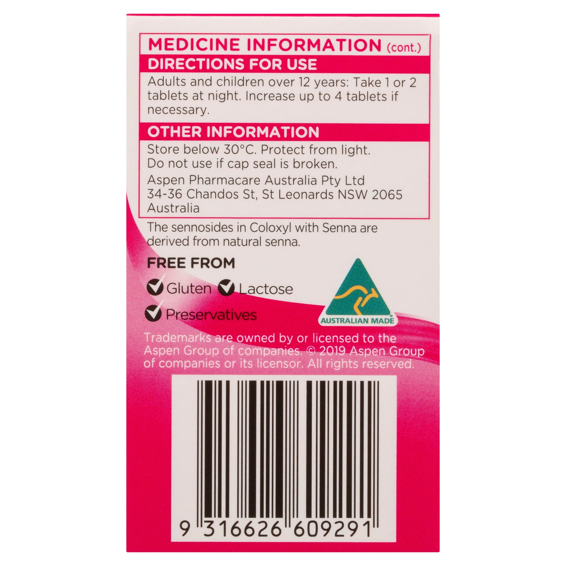 Coloxyl & Senna 30 Tablets - Cutprice Online