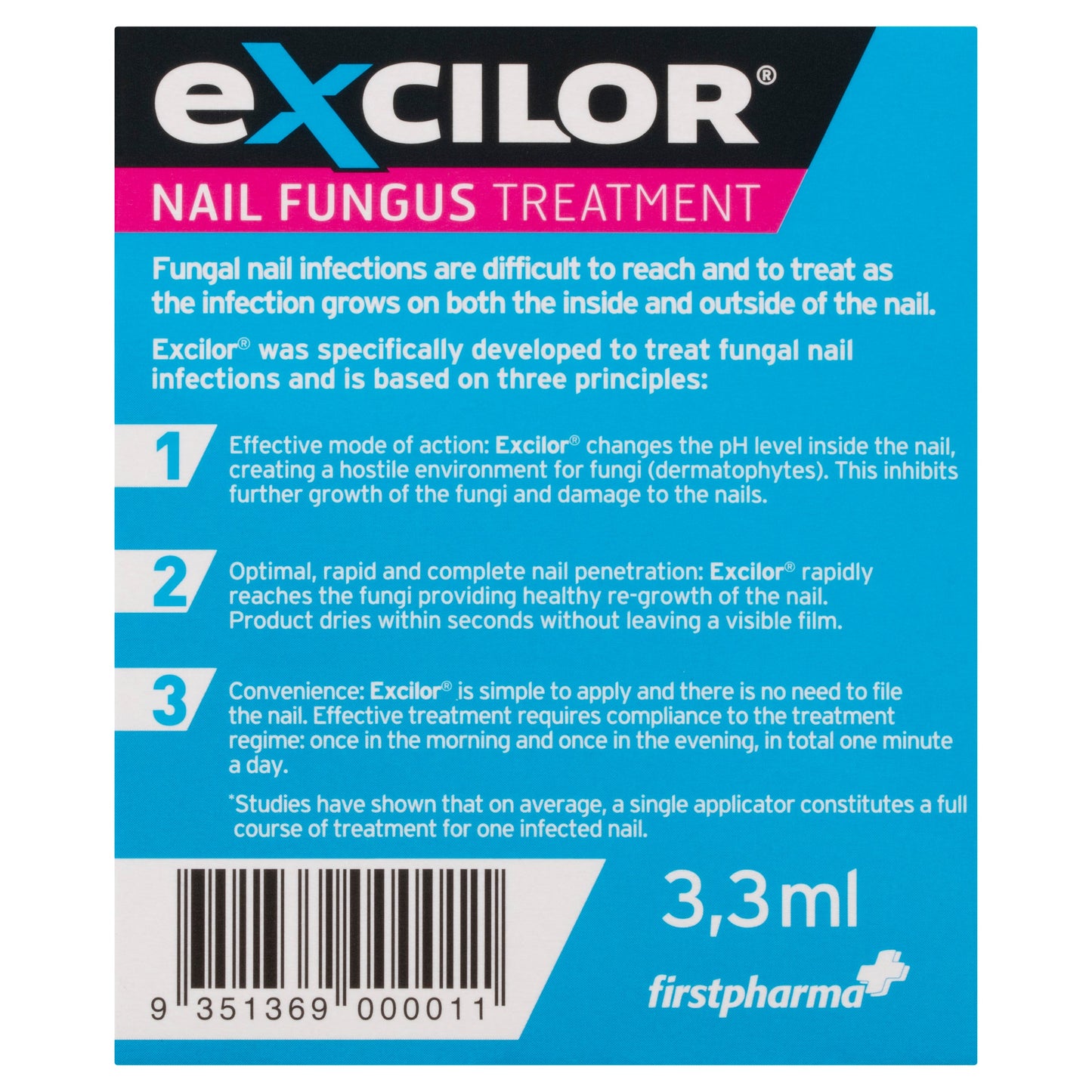 Excilor Nail Fungus Treatment Solution & Brush 3.3ml - Cutprice Online