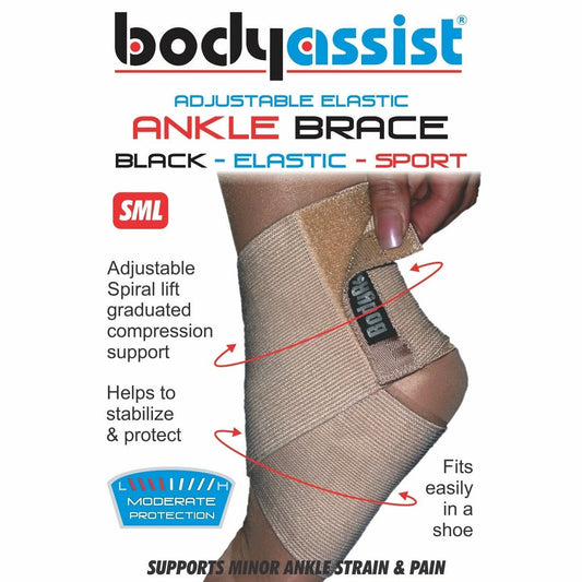 Body Assist Adjustable Elastic Ankle Brace - Cutprice Online