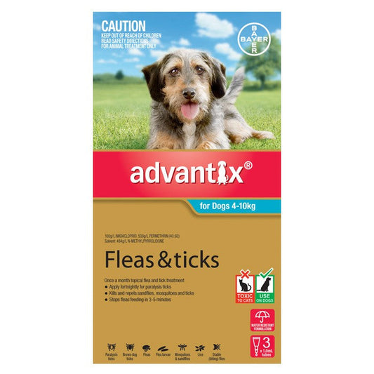 Advantix for Medium Dogs (4-10kg) - 6 Pack - Cutprice Online