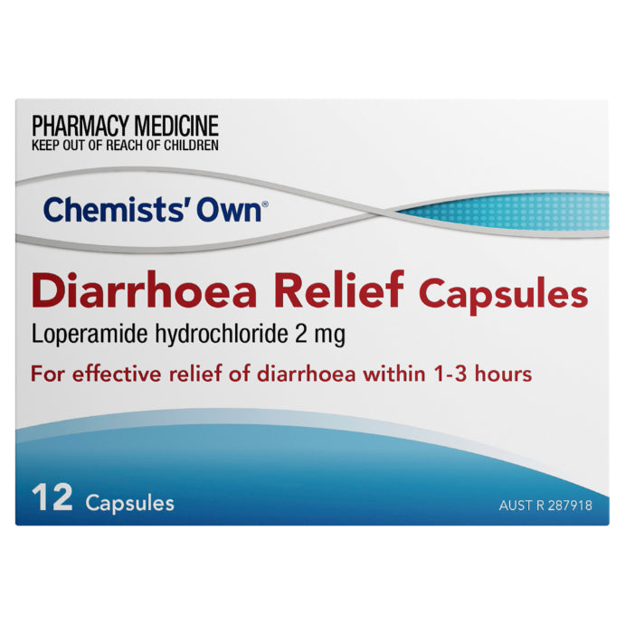 Chemists' Own Diarrhoea Relief 12 Caps (Generic of Imodium) - Cutprice Online