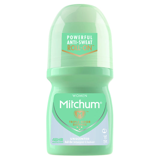 Mitchum for Women Anti-Perspirant Deodorant Unscented Roll On 50ml - Cutprice Online