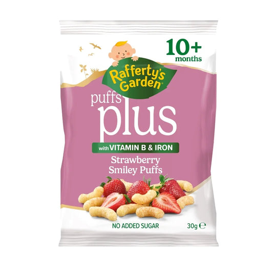 Rafferty’s Garden Puffs Plus Banana Smiley Puffs 10m+ 30g PACK OF 5