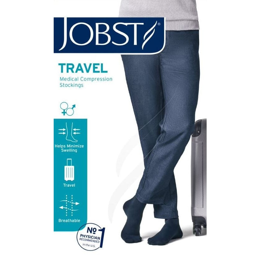Jobst Unisex Travel Knee High 15-20 mmhg Compression Socks Size 5 Black - Cutprice Online