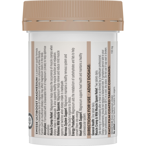 Swisse Ultiboost Magnesium 60 Tablets - Cutprice Online