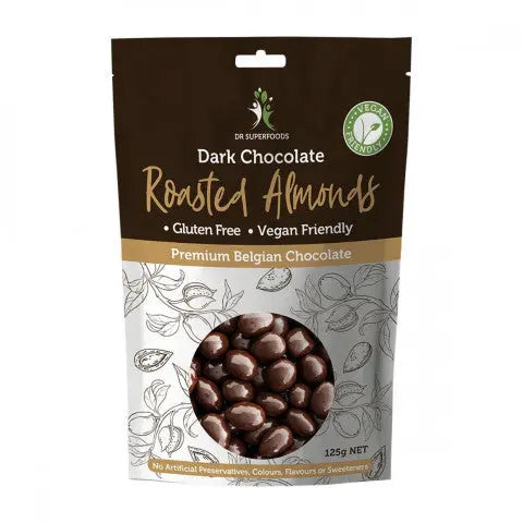 DR SUPERFOODS Roasted Almonds Dark Chocolate 125g DR SUPERFOODS