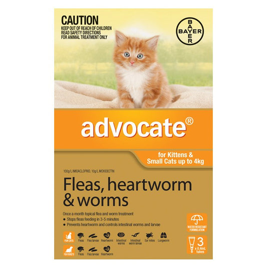 Advocate for Kittens and Small Cats (Up to 4kg) - 3 Pack - Cutprice Online