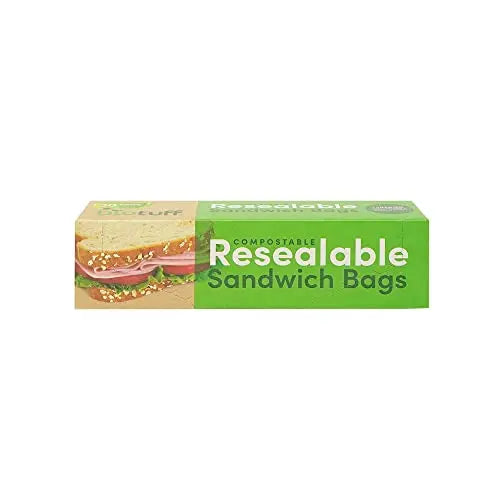 Biotuff Resealable Sandwich Bags 18x17cm 30 BIOTUFF