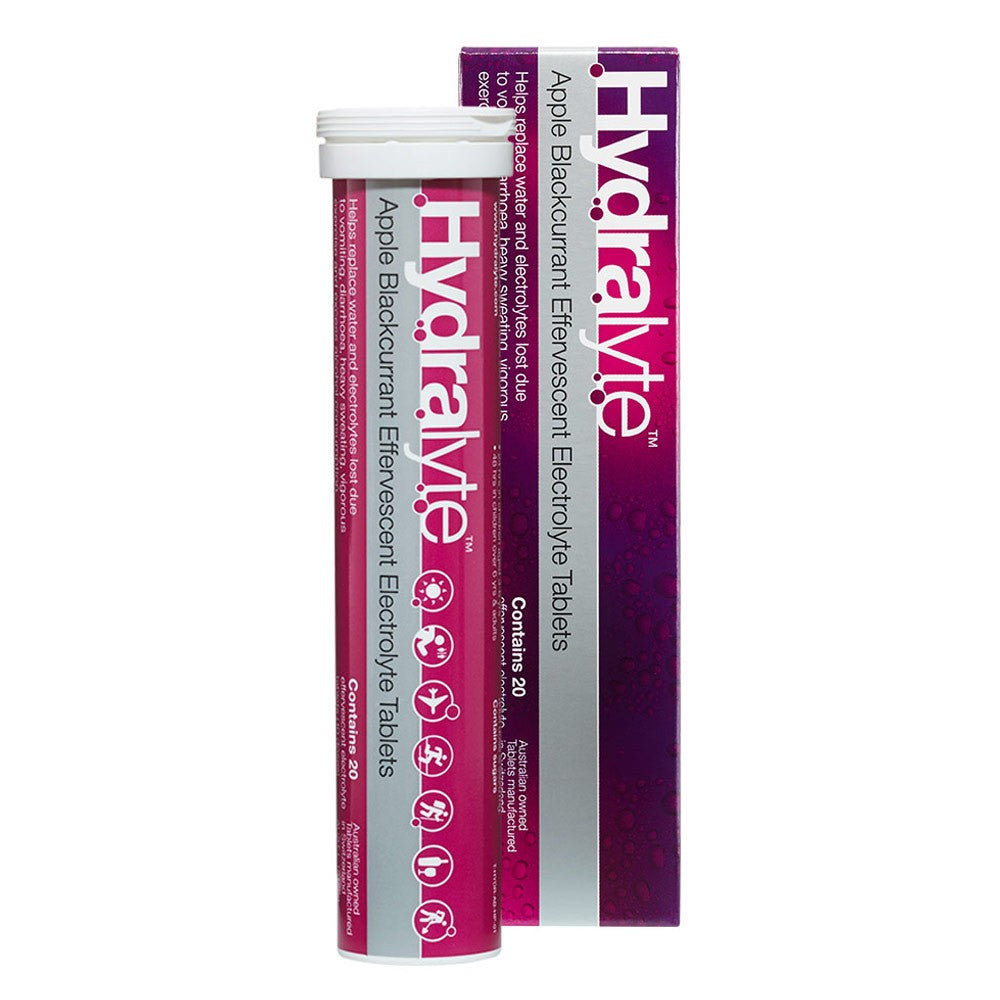 Hydralyte Electrolyte Effervescent Apple Blackcurrant 20 Tablets - Cutprice Online