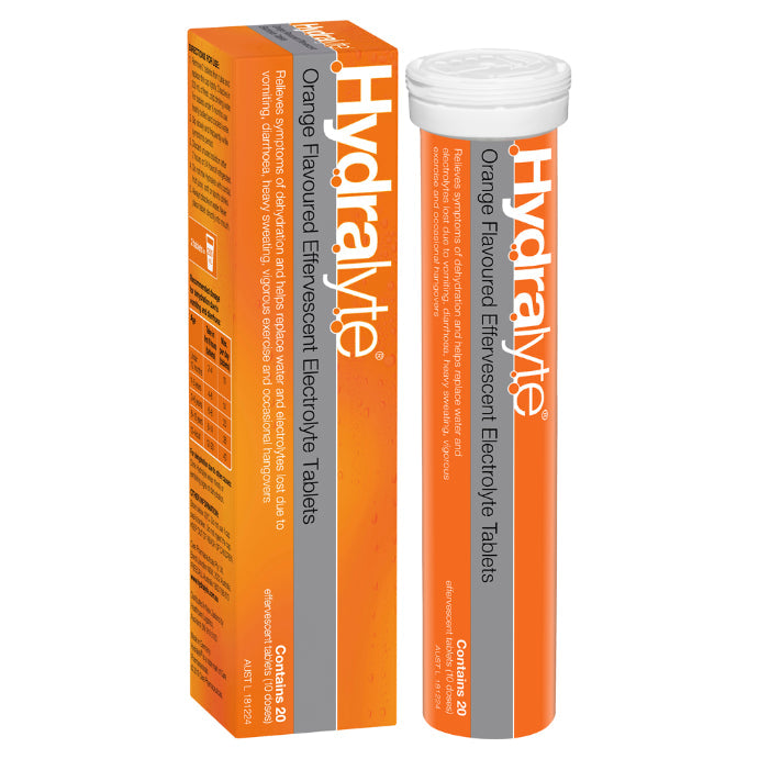 Hydralyte Electrolyte Effervescent Orange 20 Tablets - Cutprice Online