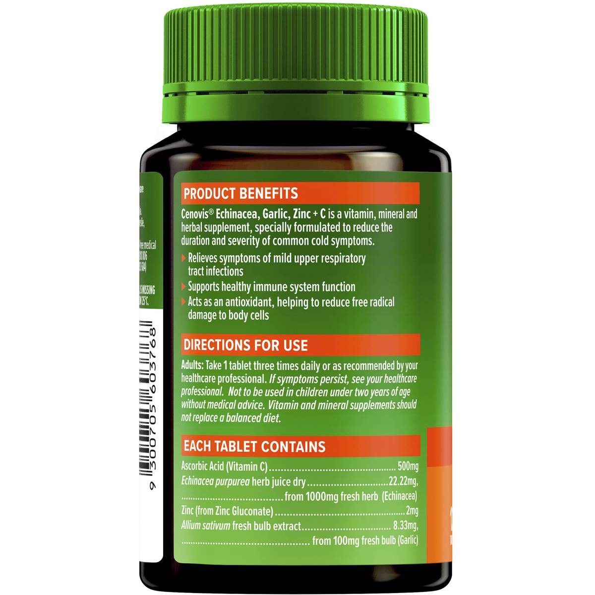 Cenovis Echinacea, Garlic, Zinc & C 125 Tablets - Cutprice Online