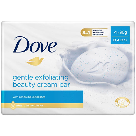 Dove Beauty Bar Exfoliating 90G 4 Pack - Cutprice Online