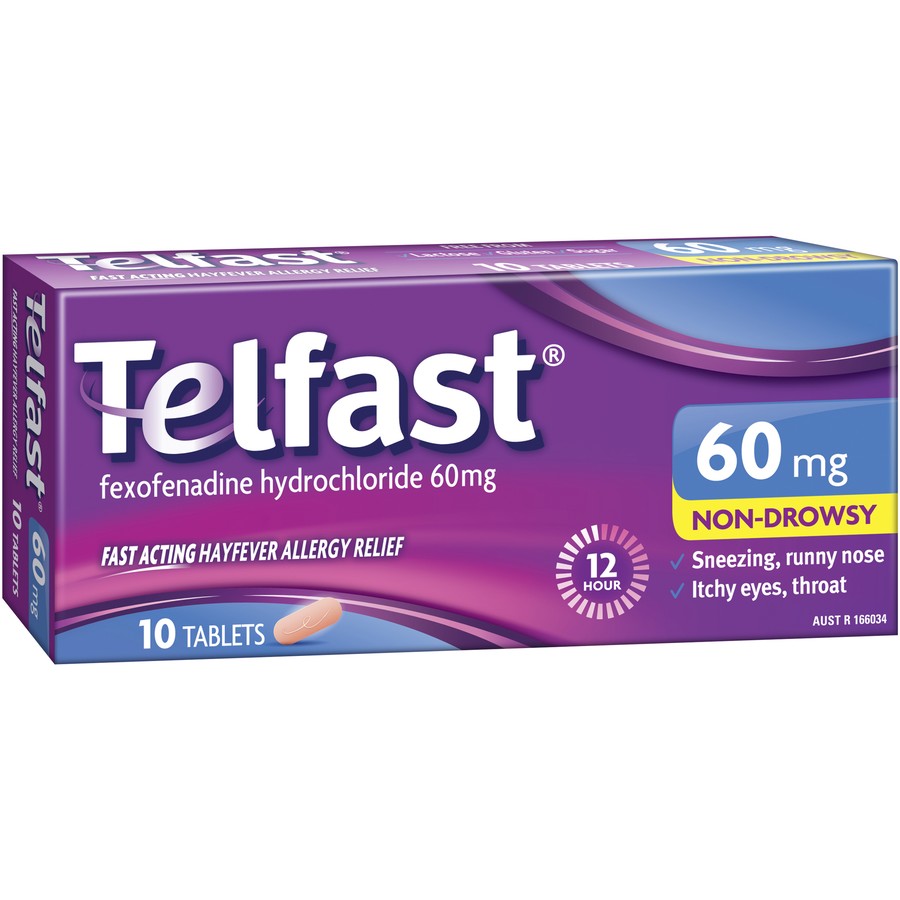Telfast 60mg Non-Drowsy Tablets 10 Pack - Cutprice Online
