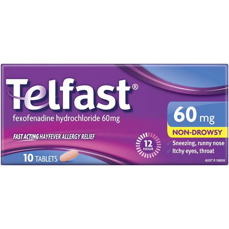 Telfast 60mg Non-Drowsy Tablets 10 Pack - Cutprice Online