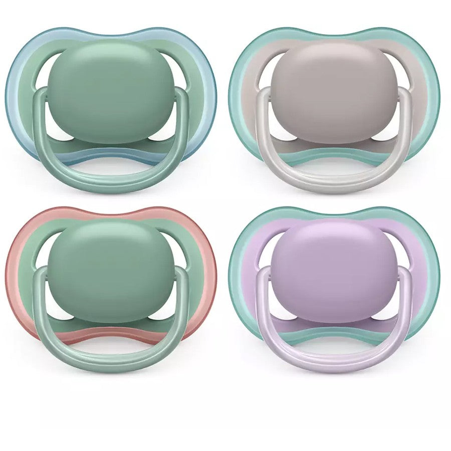 Avent Ultra Air Soother Plain Mixed 6-18 Months 2 Pack - Assorted - Cutprice Online