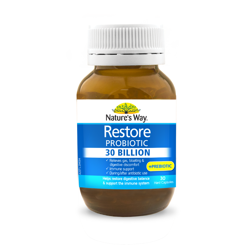 Nature's Way Restore Probiotic 30 Billion 30 Capsules - Cutprice Online