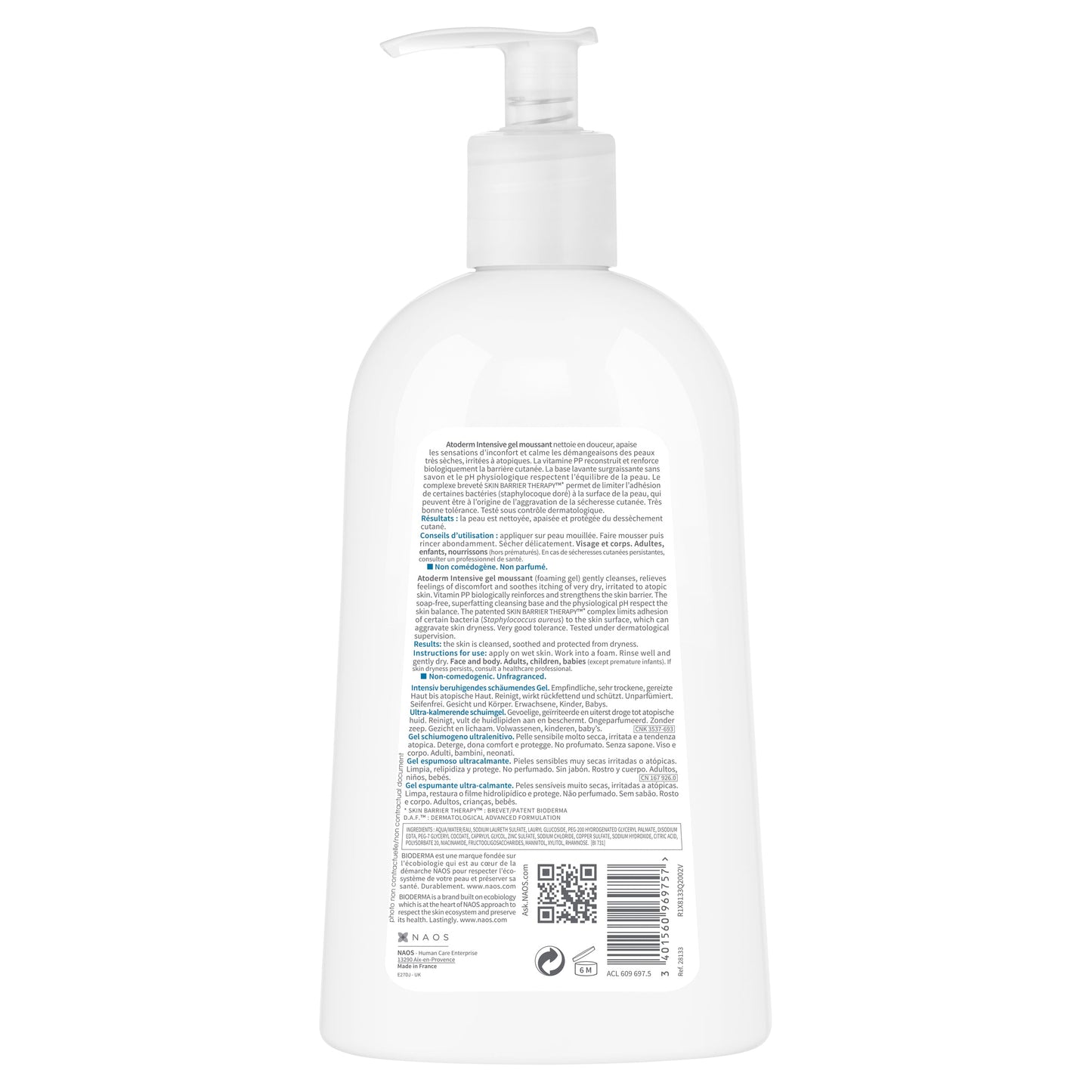 Bioderma Atoderm Intensive Gel Moussant Foaming Cleanser 500ml - Cutprice Online