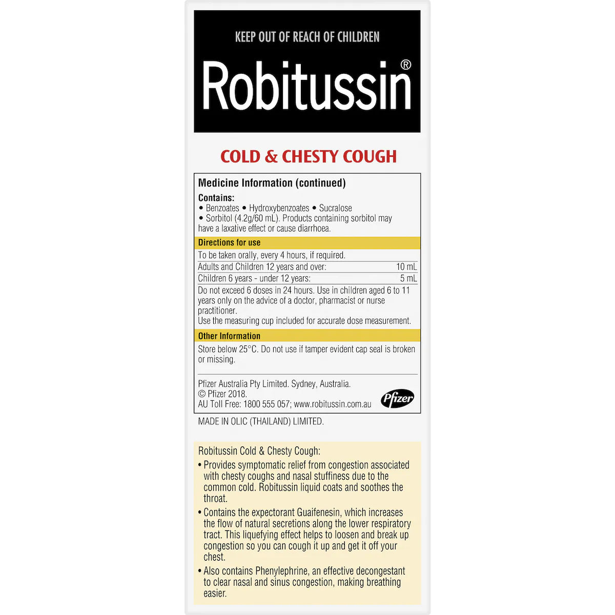 Robitussin Cold & Chesty Cough 200ml