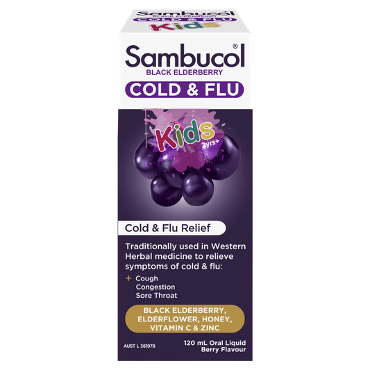 Sambucol Kids Cough Cold & Flu Liquid 120ml - Cutprice Online