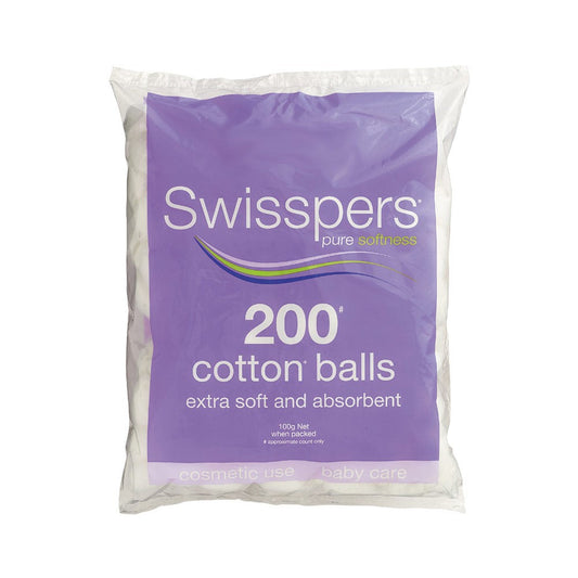 Swisspers Cotton Wool Balls 200 Pack - Cutprice Online