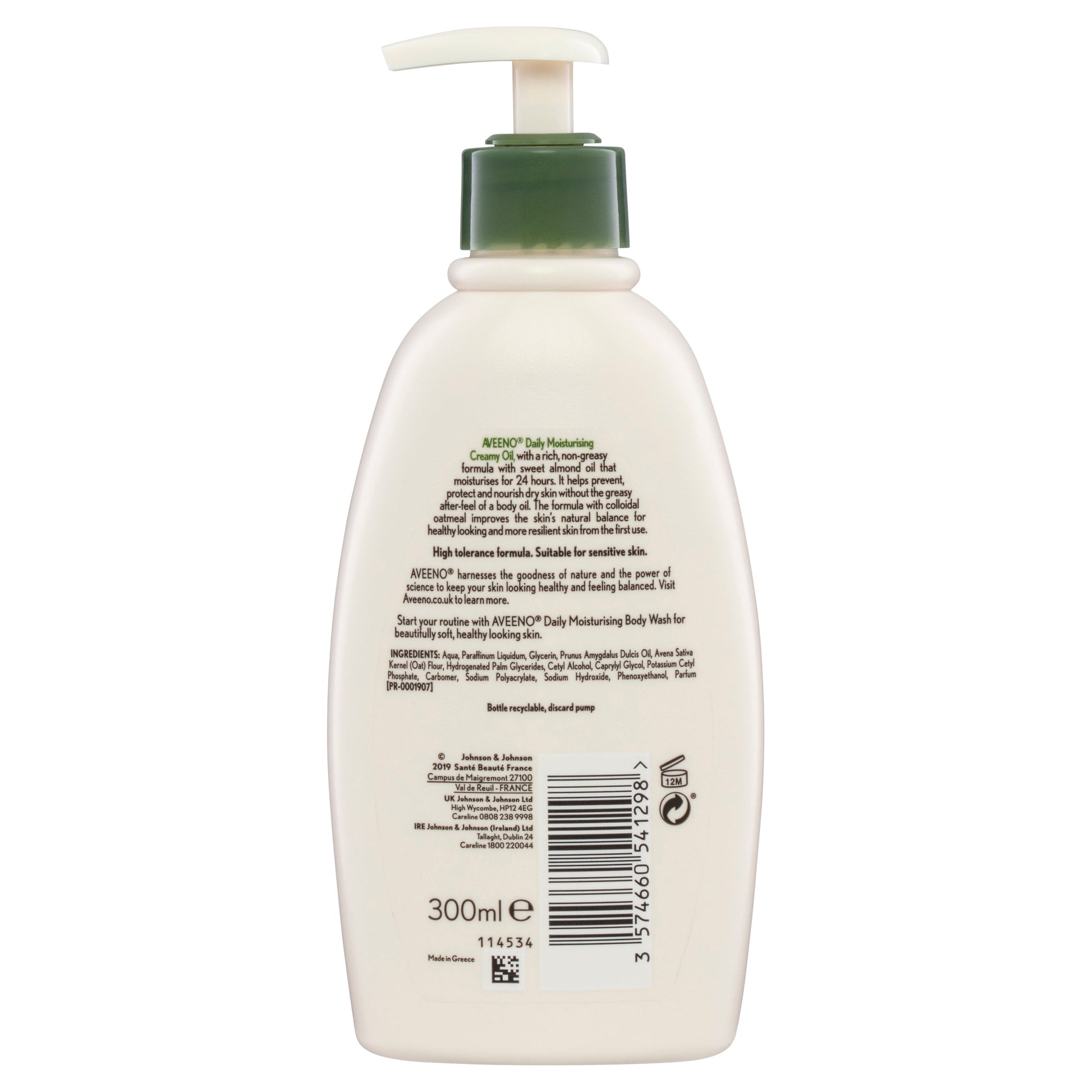 Aveeno Daily Moisturising Almond Scented Creamy Oil 300ml - Cutprice Online