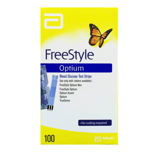 Abbott Freestyle Optium Blood Glucose Test Strips 100 - Cutprice Online