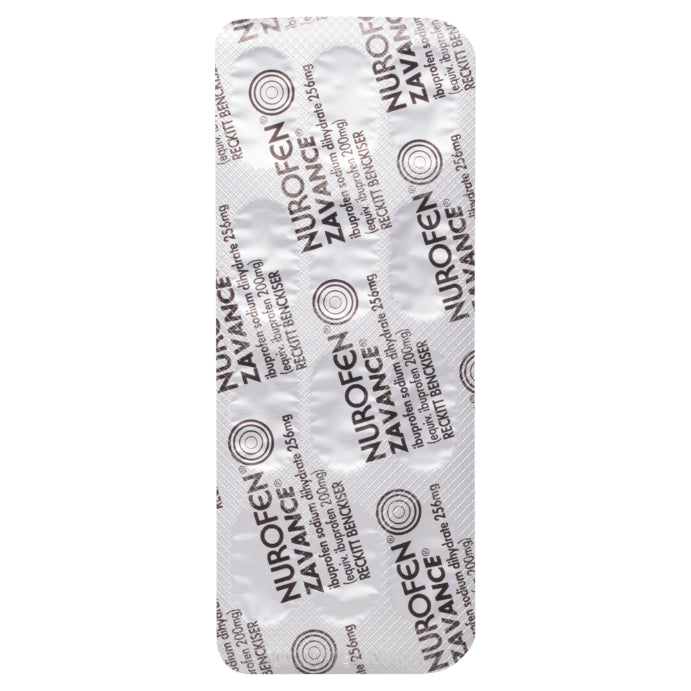 Nurofen Zavance Ibuprofen 256mg 12 Caplets