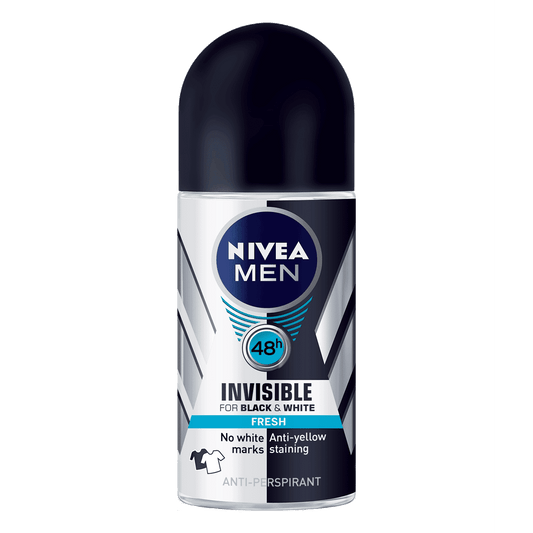 Nivea for Men Deodorant Black & White Fresh Roll-on 50ml - Cutprice Online