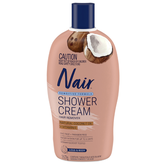 Nair Sensitive Hair Removal Shower Cream With Coconut Oil 357g - Cutprice Online