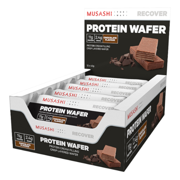 Musashi Protein Wafer Chocolate 40g 12PACK - Cutprice Online