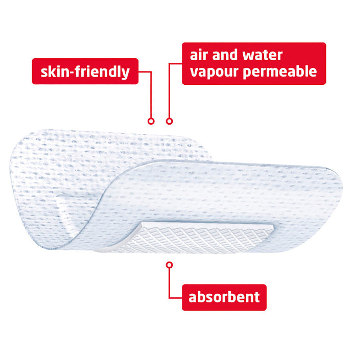 Leuko Leukomed Sterile Post-op 5cm X 7.2cm 5 Pack