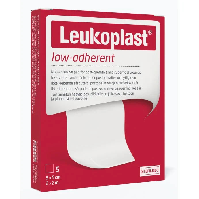 Leukoplast Low Adherent Dressing Sterile 5x5cm Box of 5