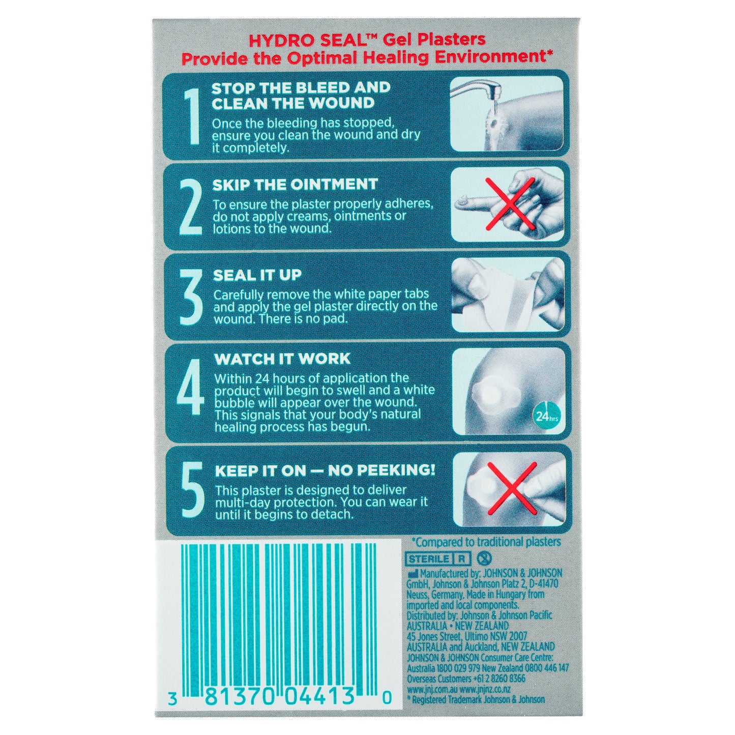 Band-aid Advanced Healing Hydro Seal Gel Plasters Large 6 Pack - Cutprice Online