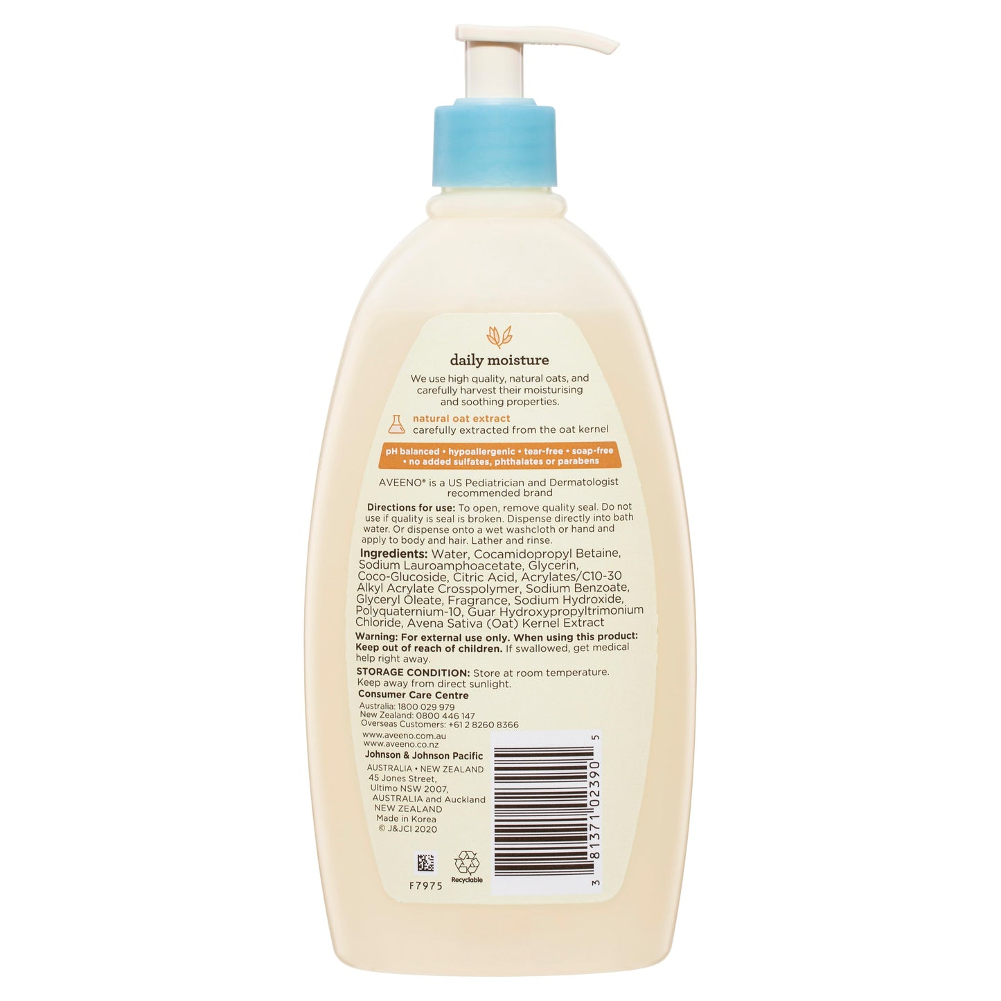 Aveeno Baby Daily Moisture Lightly Scented Wash & Shampoo 532ml - Cutprice Online