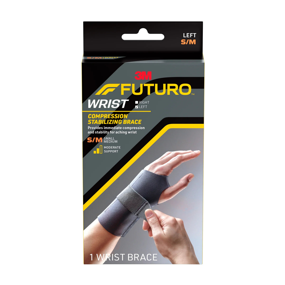 Futuro Compression Stabilising Wrist Brace Left Hand Small Medium