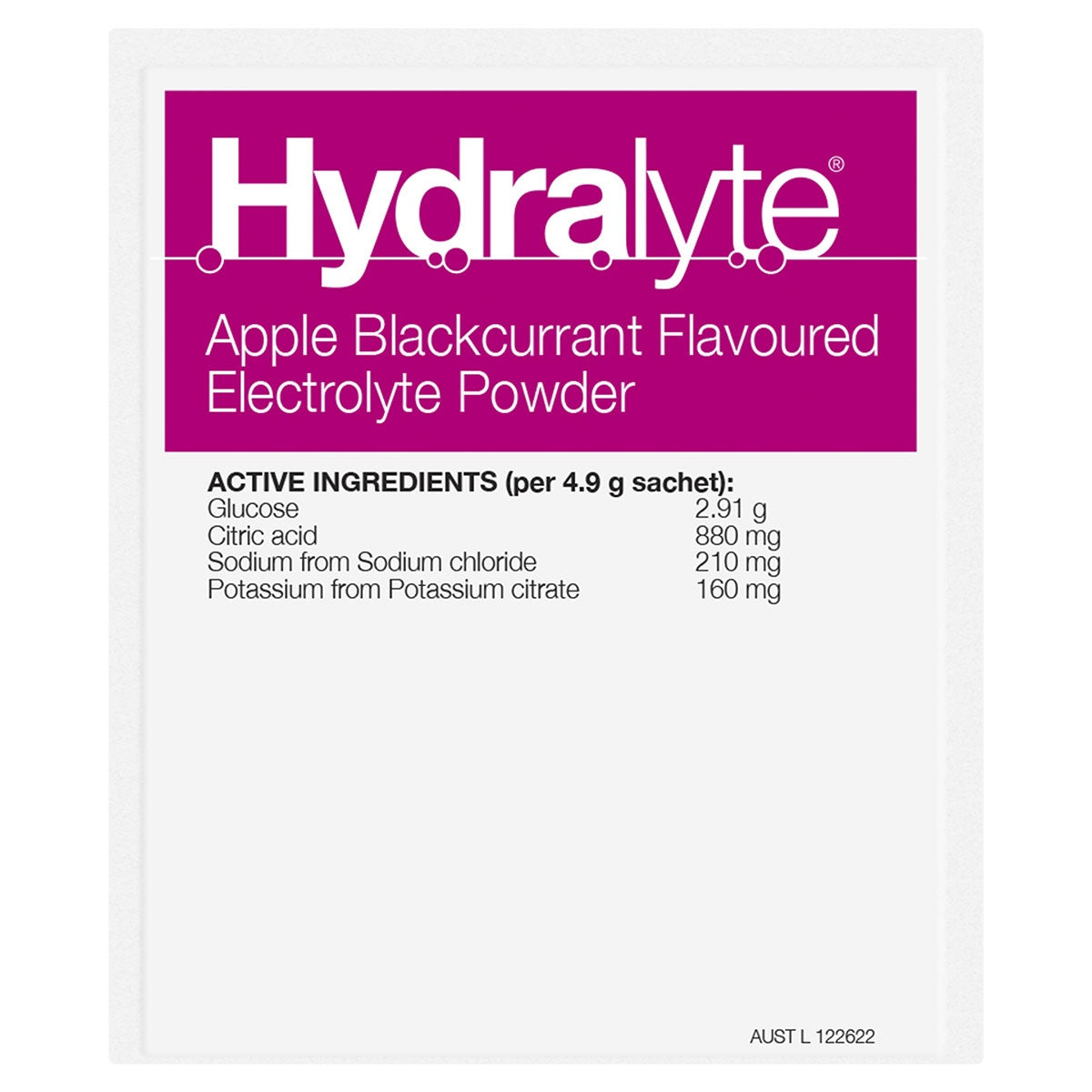 Hydralyte Apple Blackcurrant Sachets 4.9g x 24 - Cutprice Online