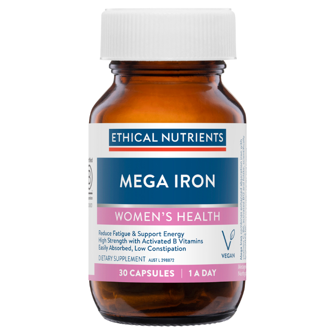 Ethical Nutrients Mega Iron Women's Health 30 Capsules