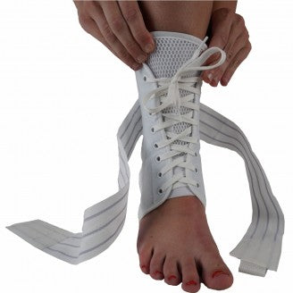 Body Assist Sports Lock Lace-up Ankle Guard White/black - Cutprice Online