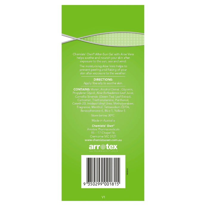 Chemists' Own After Sun Gel With Aloe Vera 125g - Cutprice Online