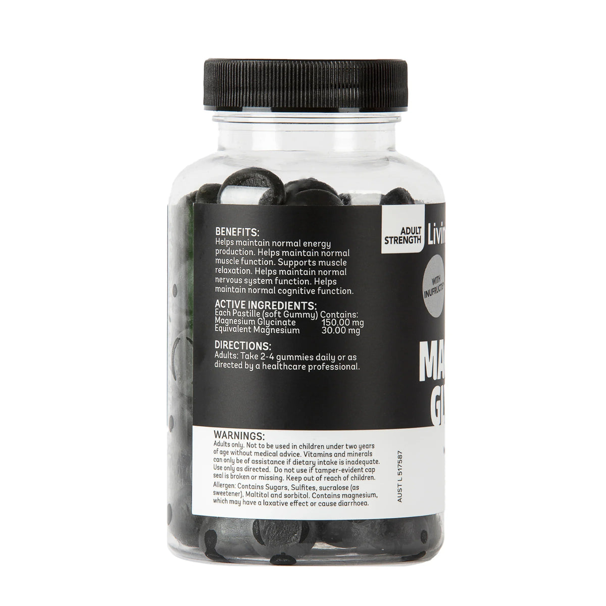 Living Healthy Gummies Magnesium Glycinate 150mg 60 Pastilles