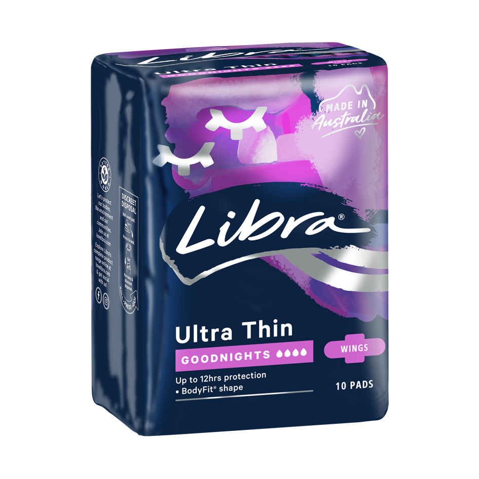 LIBRA GOODNIGHTS ULTRA THIN WINGS 10 PADS - Cutprice Online