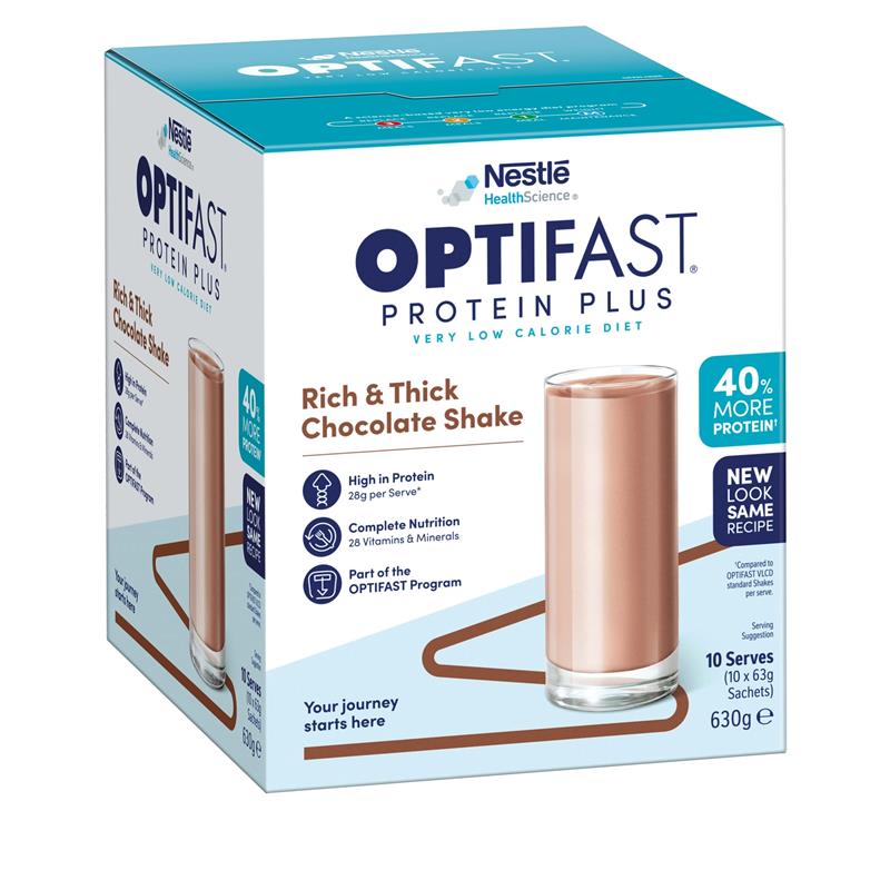 Optifast Protein Plus Shake Chocolate 63g x 10 Sachets - Cutprice Online