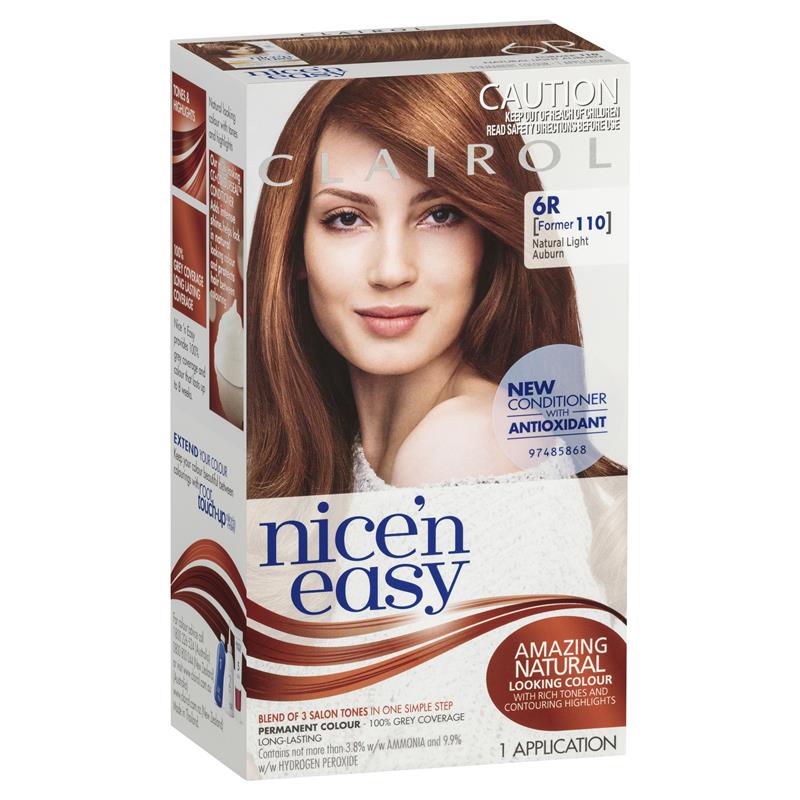 Clairol Nice & Easy 6R Natural Light Auburn Hair Colour - Cutprice Online
