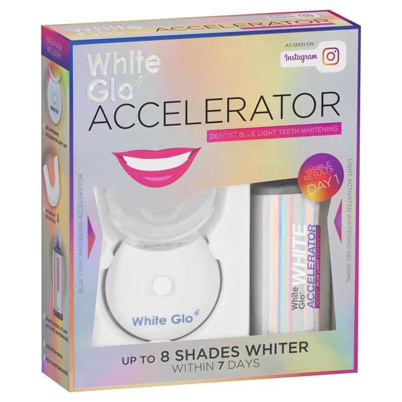 White Glo White Accelerator Blue Light Teeth Whitening System - Cutprice Online