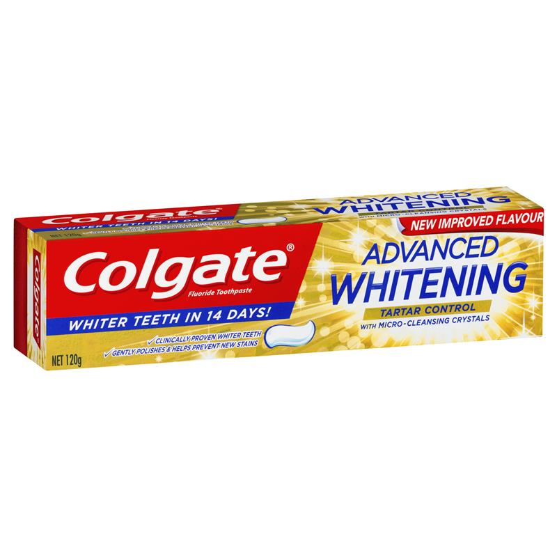 Colgate Advanced Whitening Tartar Control Toothpaste with micro-cleansing crystals 120g - Cutprice Online
